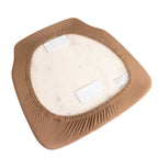 5 Pack Spandex Seat Pad Slipcovers for Chiavari Chairs Taupe - Washable Stretch Fitted Design for Dining Chairs - Bell Racket Store