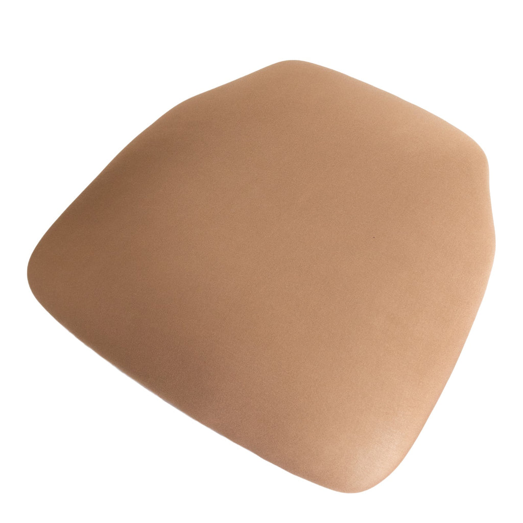 5 Pack Spandex Seat Pad Slipcovers for Chiavari Chairs Taupe - Washable Stretch Fitted Design for Dining Chairs - Bell Racket Store