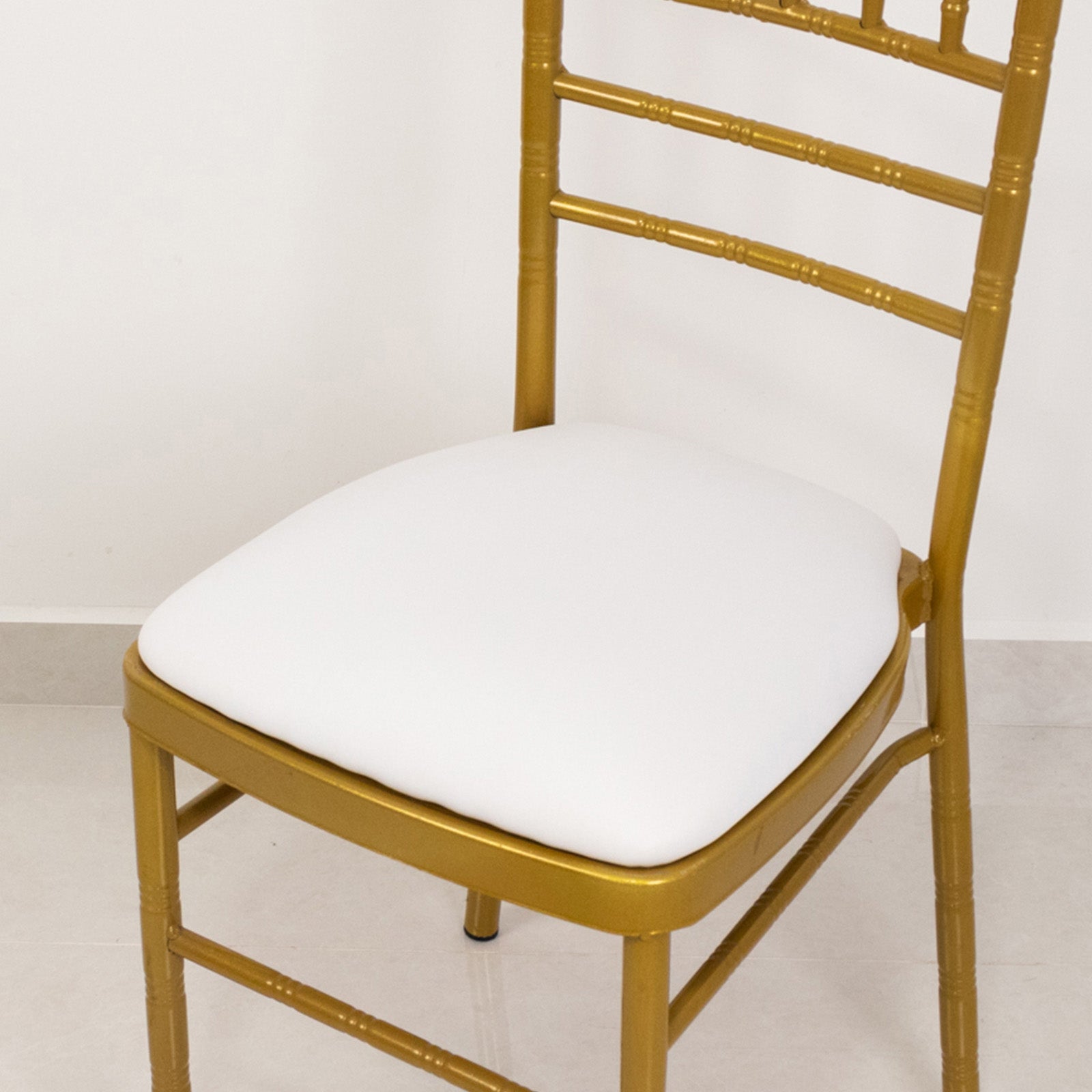 5 Pack Spandex Seat Pad Slipcovers for Chiavari White - Washable Stretch Fitted Design for Dining Chairs - Bell Racket Store