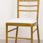 5 Pack Spandex Seat Pad Slipcovers for Chiavari White - Washable Stretch Fitted Design for Dining Chairs - Bell Racket Store