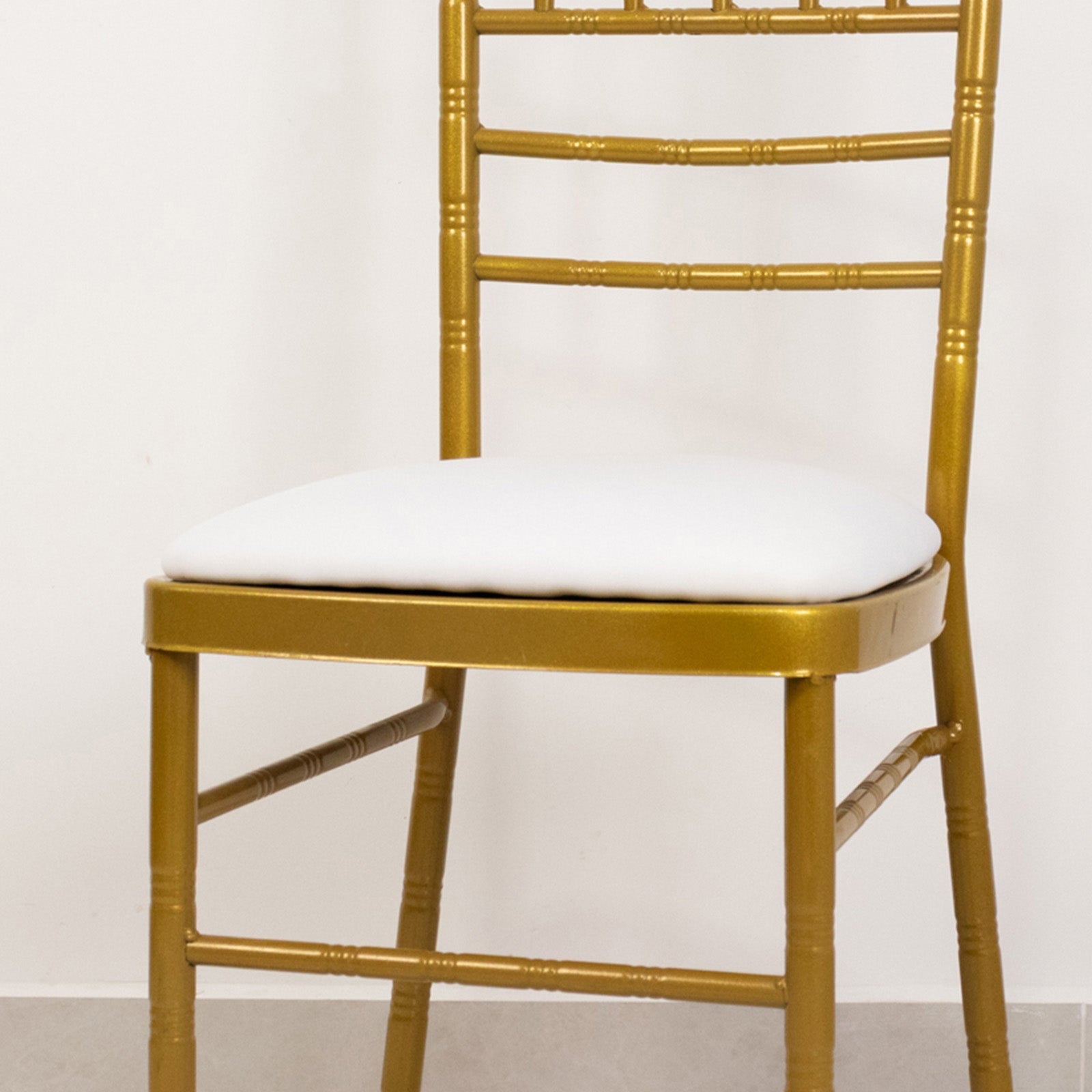 5 Pack Spandex Seat Pad Slipcovers for Chiavari White - Washable Stretch Fitted Design for Dining Chairs - Bell Racket Store