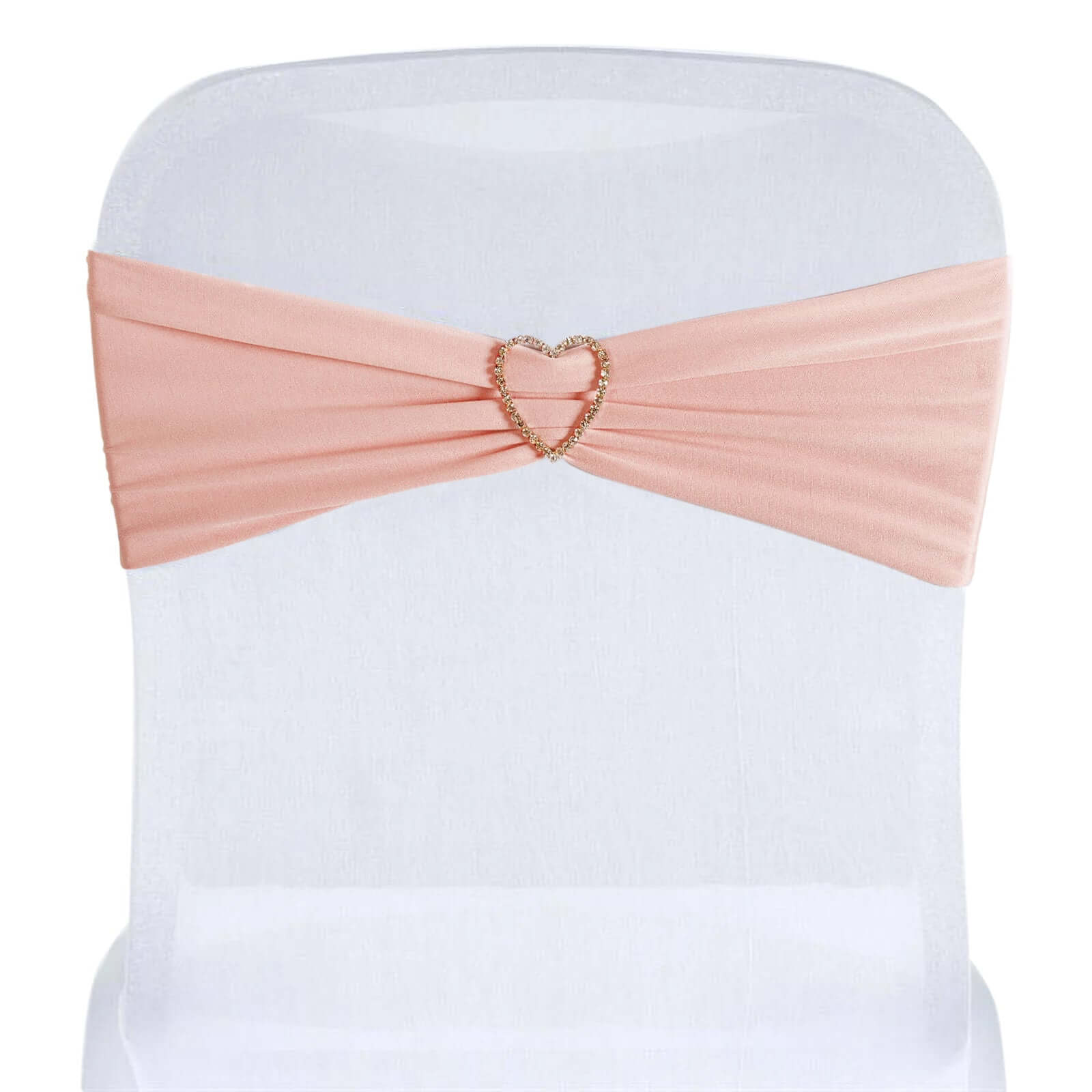 5 Pack Stretch Spandex Chair Sashes Dusty Rose - Fitted Finish Two Ply Heavy Duty Chair Bands 5"x12"