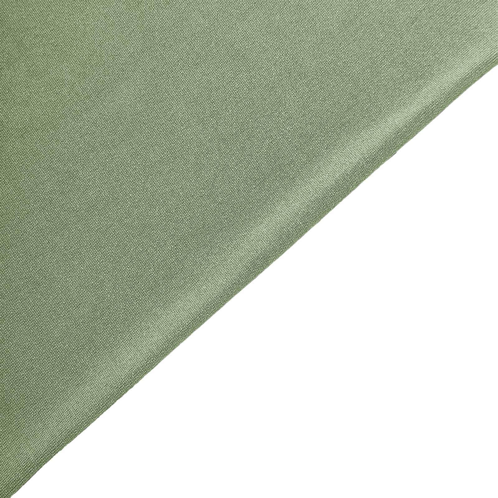 5 Pack Stretch Spandex Chair Sashes Dusty Sage Green - Fitted Finish Two Ply Heavy Duty Chair Bands 5"x12" - Bell Racket Store