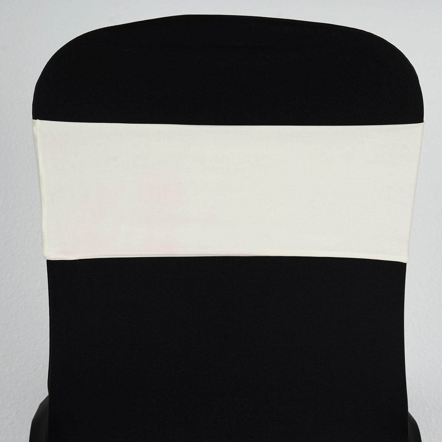5 Pack Stretch Spandex Chair Sashes Ivory - Fitted Finish Two Ply Heavy Duty Chair Bands 5"x12" - NestOCart