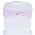 5 Pack Stretch Spandex Chair Sashes Lavender Lilac - Fitted Finish Two Ply Heavy Duty Chair Bands 5"x12"