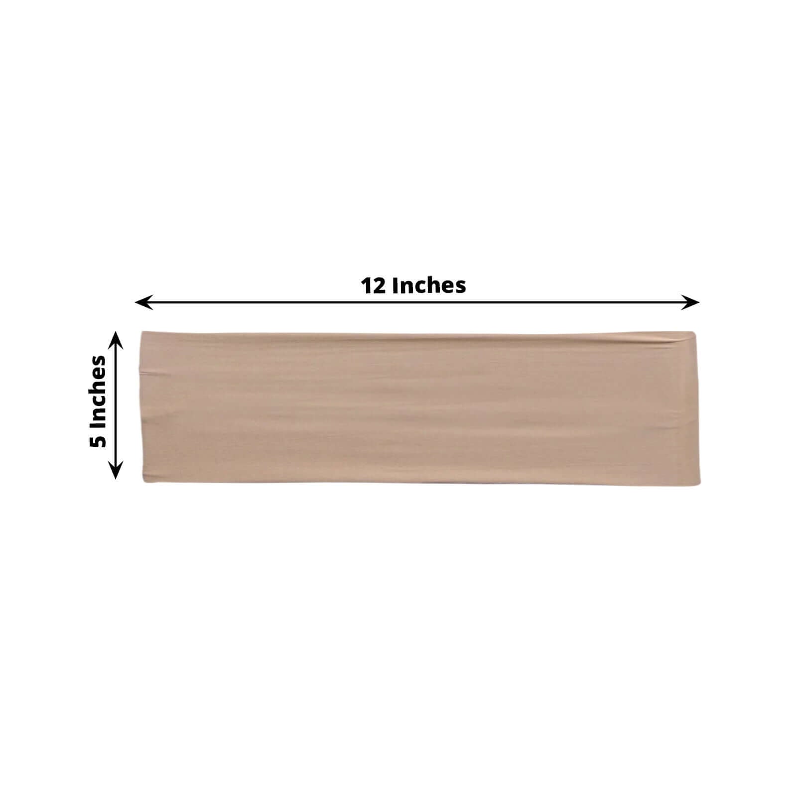 5 Pack Stretch Spandex Chair Sashes Nude - Fitted Finish Two Ply Heavy Duty Chair Bands 5"x12" - Bell Racket Store