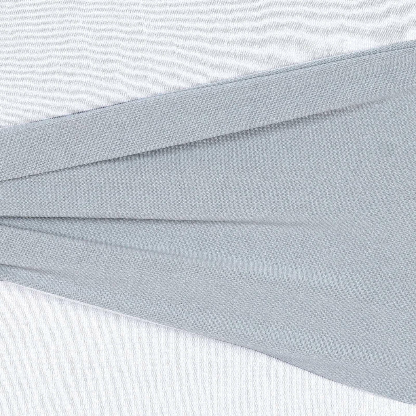 5 Pack Stretch Spandex Chair Sashes Silver - Fitted Finish Two Ply Heavy Duty Chair Bands 5"x12" - NestOCart