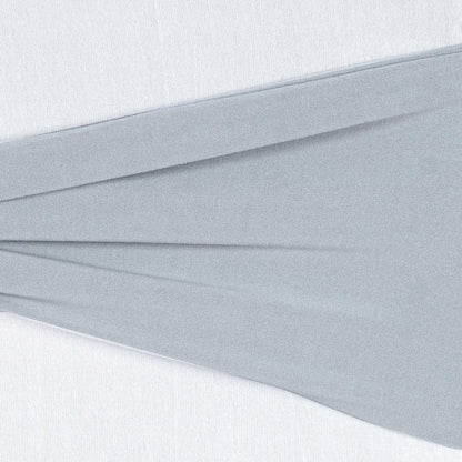 5 Pack Stretch Spandex Chair Sashes Silver - Fitted Finish Two Ply Heavy Duty Chair Bands 5"x12" - NestOCart