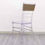 5 Pack Stretch Spandex Chair Sashes Taupe - Fitted Finish Two Ply Heavy Duty Chair Bands 5"x12" - Bell Racket Store