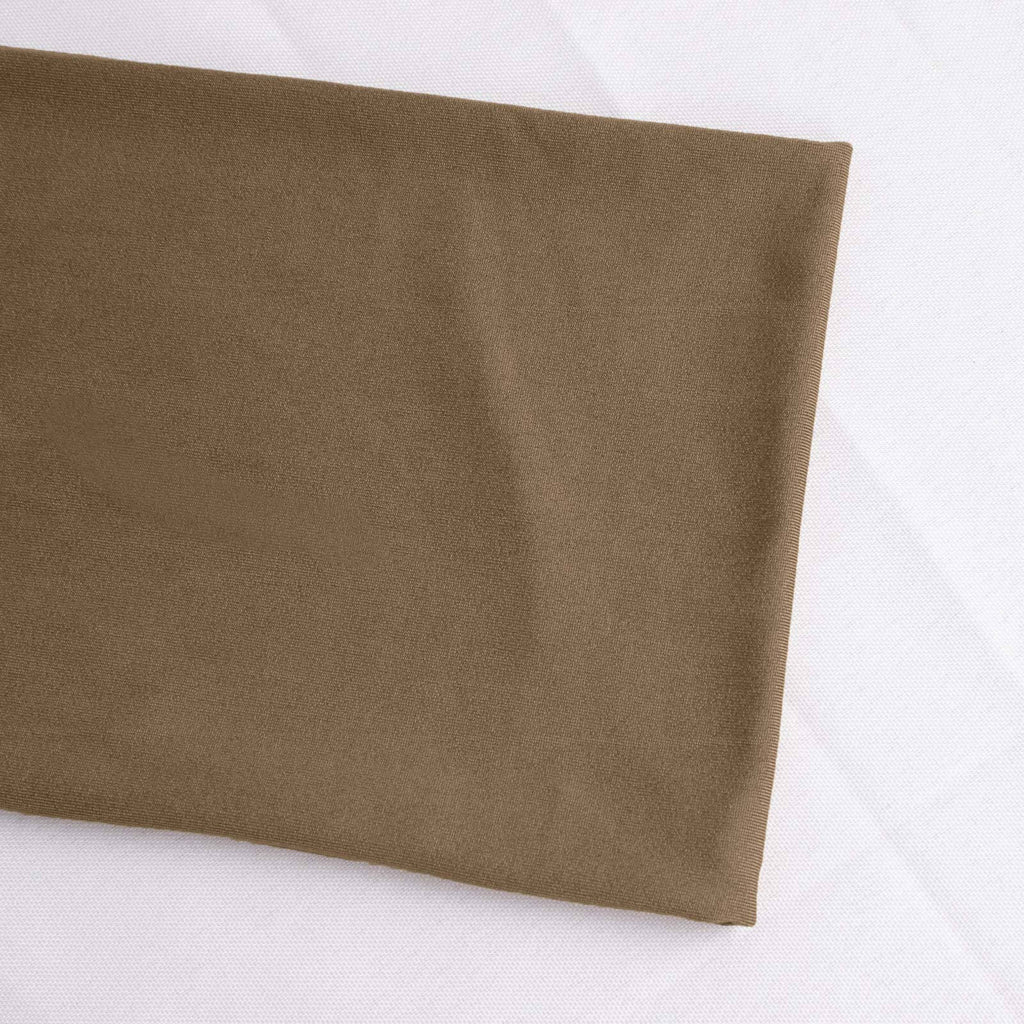5 Pack Stretch Spandex Chair Sashes Taupe - Fitted Finish Two Ply Heavy Duty Chair Bands 5"x12" - Bell Racket Store
