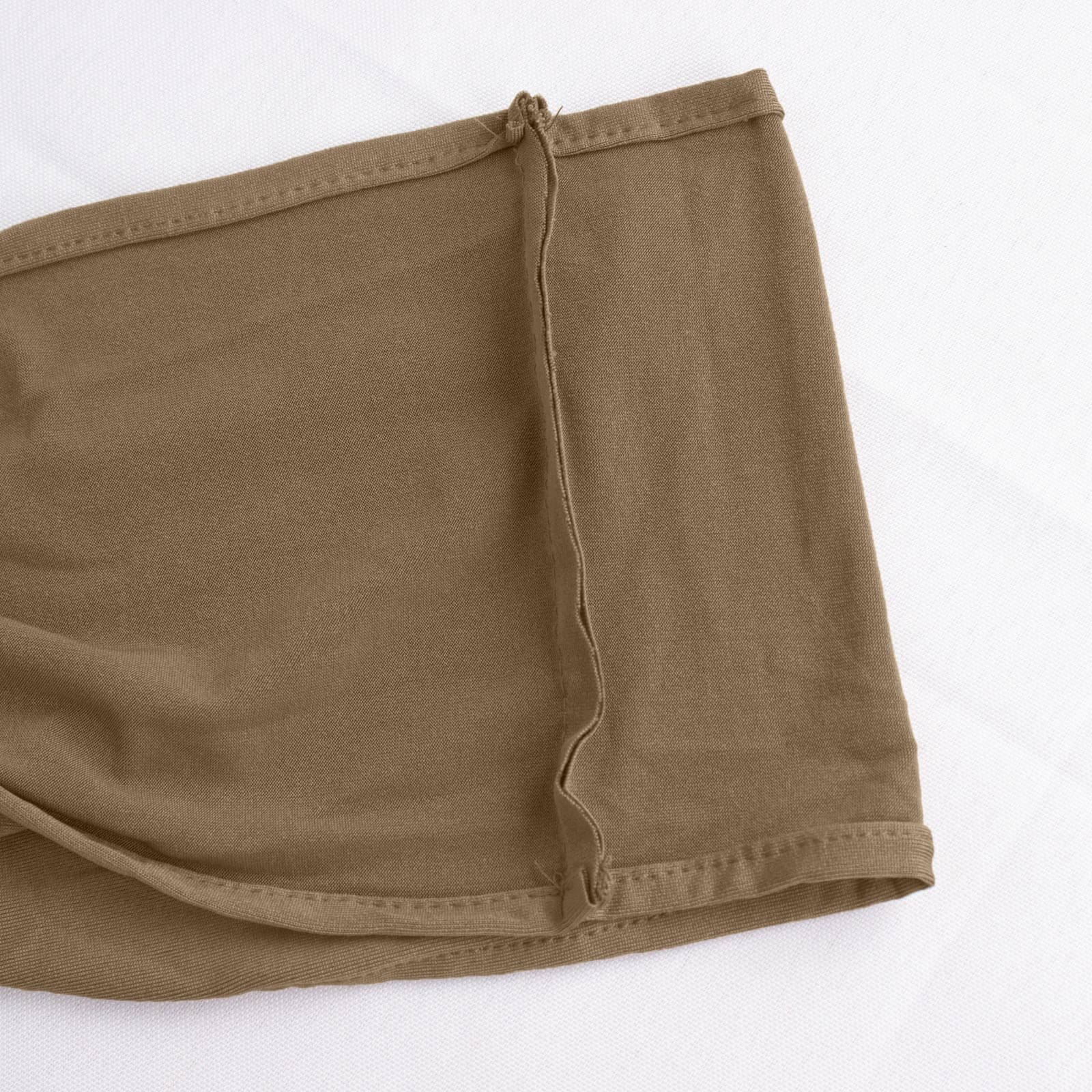 5 Pack Stretch Spandex Chair Sashes Taupe - Reusable Chair Bands with Silver Diamond Ring Slide Buckle 5"x14" - Bell Racket Store