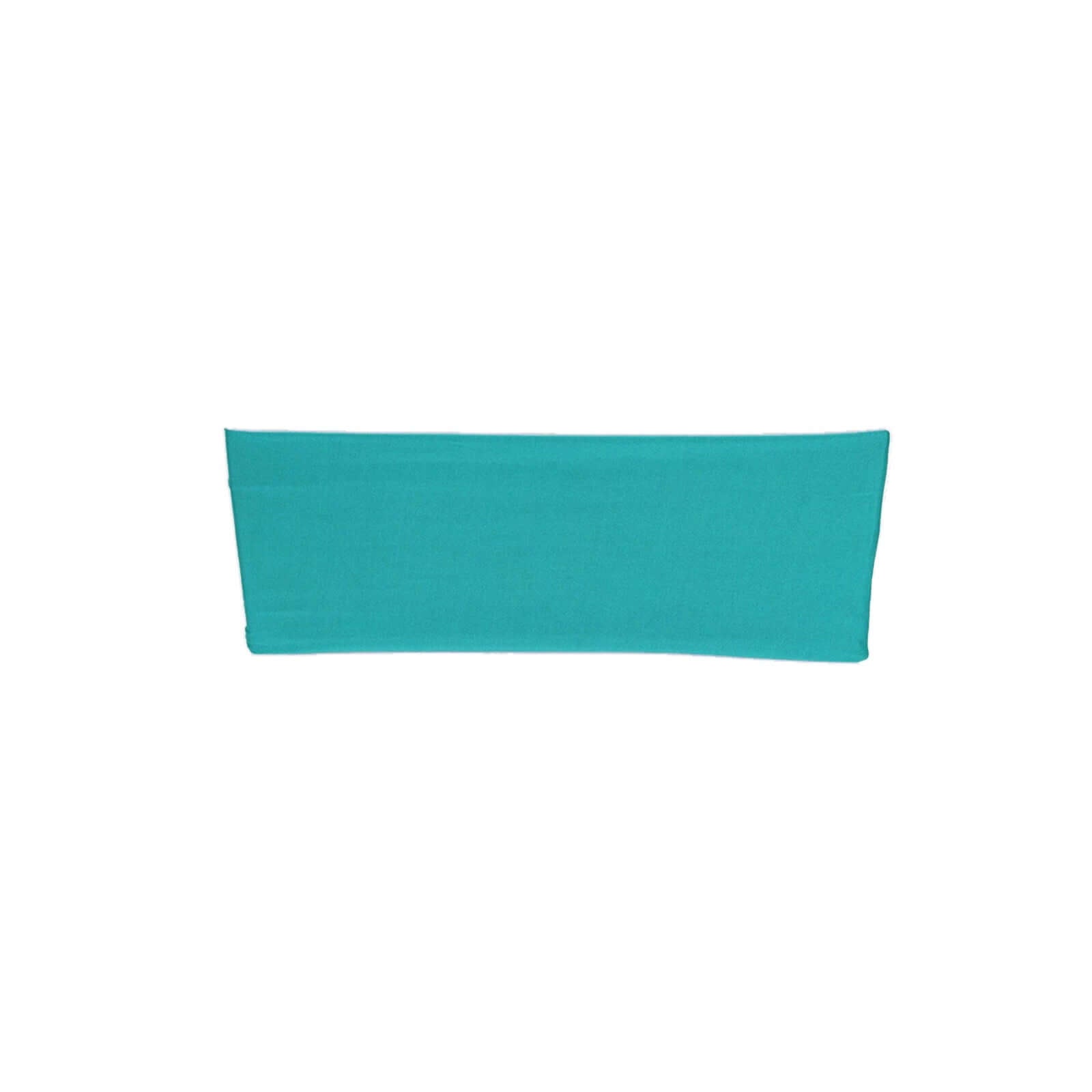 5 Pack Stretch Spandex Chair Sashes Turquoise - Fitted Finish Two Ply Heavy Duty Chair Bands 5"x12" - NestOCart
