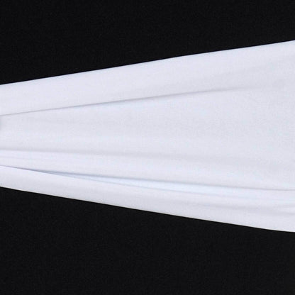 5 Pack Stretch Spandex Chair Sashes White - Fitted Finish Two Ply Heavy Duty Chair Bands 5"x12" - NestOCart