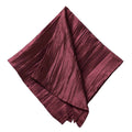5 Pack Taffeta 20"x20" Napkins Burgundy - Accordion Crinkle Dinner Napkins