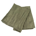 5 Pack Taffeta 20"x20" Napkins Dusty Sage Green - Accordion Crinkle Dinner Napkins - Bell Racket Store