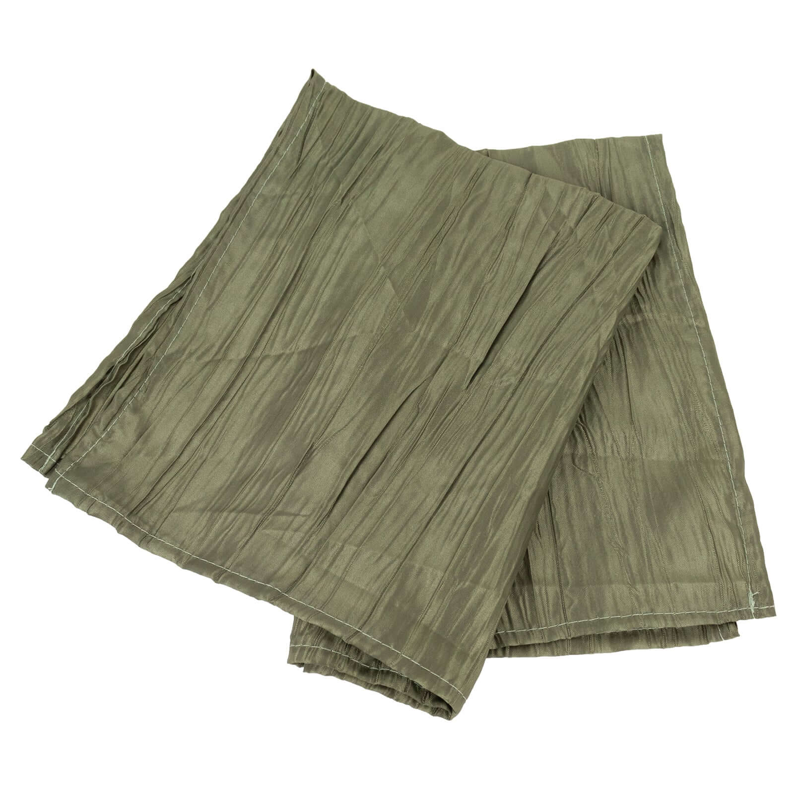 5 Pack Taffeta 20"x20" Napkins Dusty Sage Green - Accordion Crinkle Dinner Napkins - Bell Racket Store