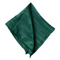 5 Pack Taffeta 20"x20" Napkins Hunter Emerald Green - Accordion Crinkle Dinner Napkins - Bell Racket Store