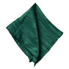5 Pack Taffeta 20"x20" Napkins Hunter Emerald Green - Accordion Crinkle Dinner Napkins - Bell Racket Store