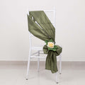 5 Pack Taffeta 6"x106" Chair Sashes Dusty Sage Green Accordion Crinkle Texture - Stylish Decor for Weddings & Gatherings - Bell Racket Store