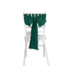 5 Pack Taffeta 6"x106" Chair Sashes Hunter Emerald Green Accordion Crinkle Texture - Stylish Decor for Weddings & Gatherings - Bell Racket Store