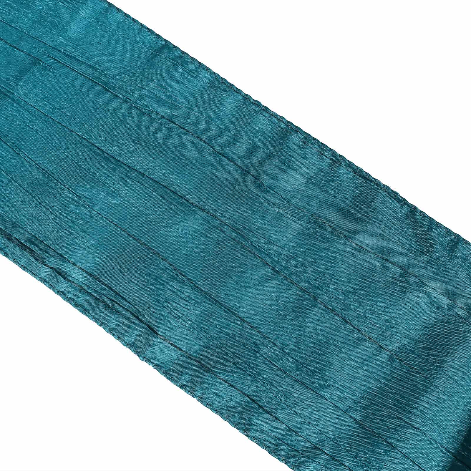 5 Pack Taffeta 6"x106" Chair Sashes Teal Accordion Crinkle Texture - Stylish Decor for Weddings & Gatherings - Bell Racket Store