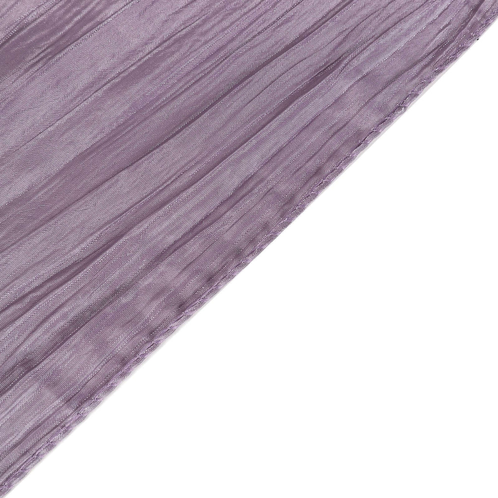 5 Pack Taffeta 6"x106" Chair Sashes Violet Amethyst Accordion Crinkle Texture - Stylish Decor for Weddings & Gatherings - Bell Racket Store