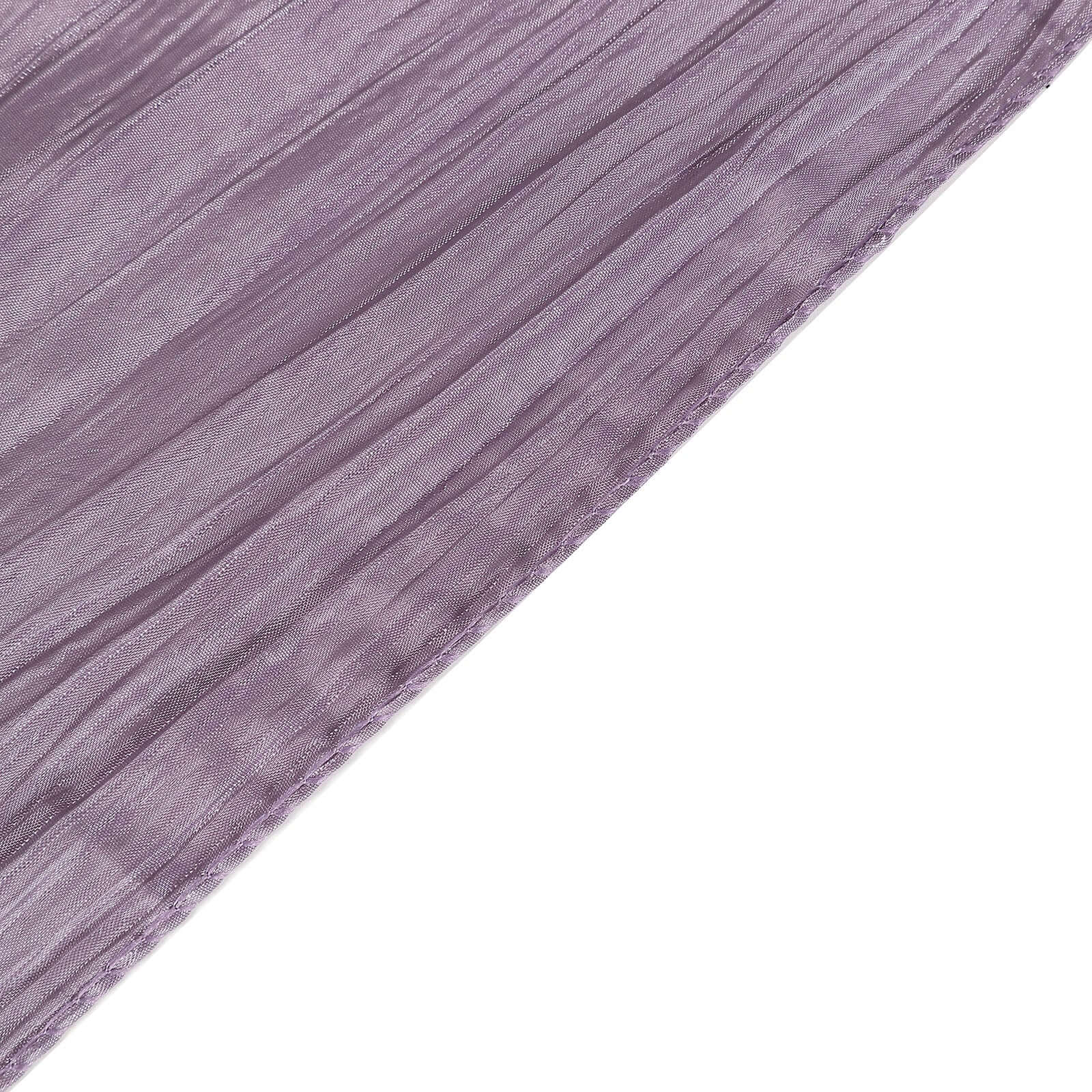 5 Pack Taffeta 6"x106" Chair Sashes Violet Amethyst Accordion Crinkle Texture - Stylish Decor for Weddings & Gatherings - Bell Racket Store