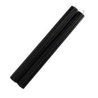 5 - Pack Taper Candles Ribbed Wick Ribbon Wax Design Black - Premium Unscented Dinner Candles 9" - Bell Racket Store
