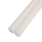 5 - Pack Taper Candles Ribbed Wick Ribbon Wax Design White - Premium Unscented Dinner Candles 9" - Bell Racket Store