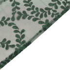 5 Pack Tulle Chair Sashes with Leaf Vine Embroidered Sequins Hunter Emerald Green 6"x88" - Bell Racket Store