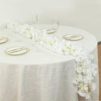 5 Pack White Artificial Cherry Blossom Floral Garland, 6ft Silk Flower Hanging Vines - Bell Racket Store