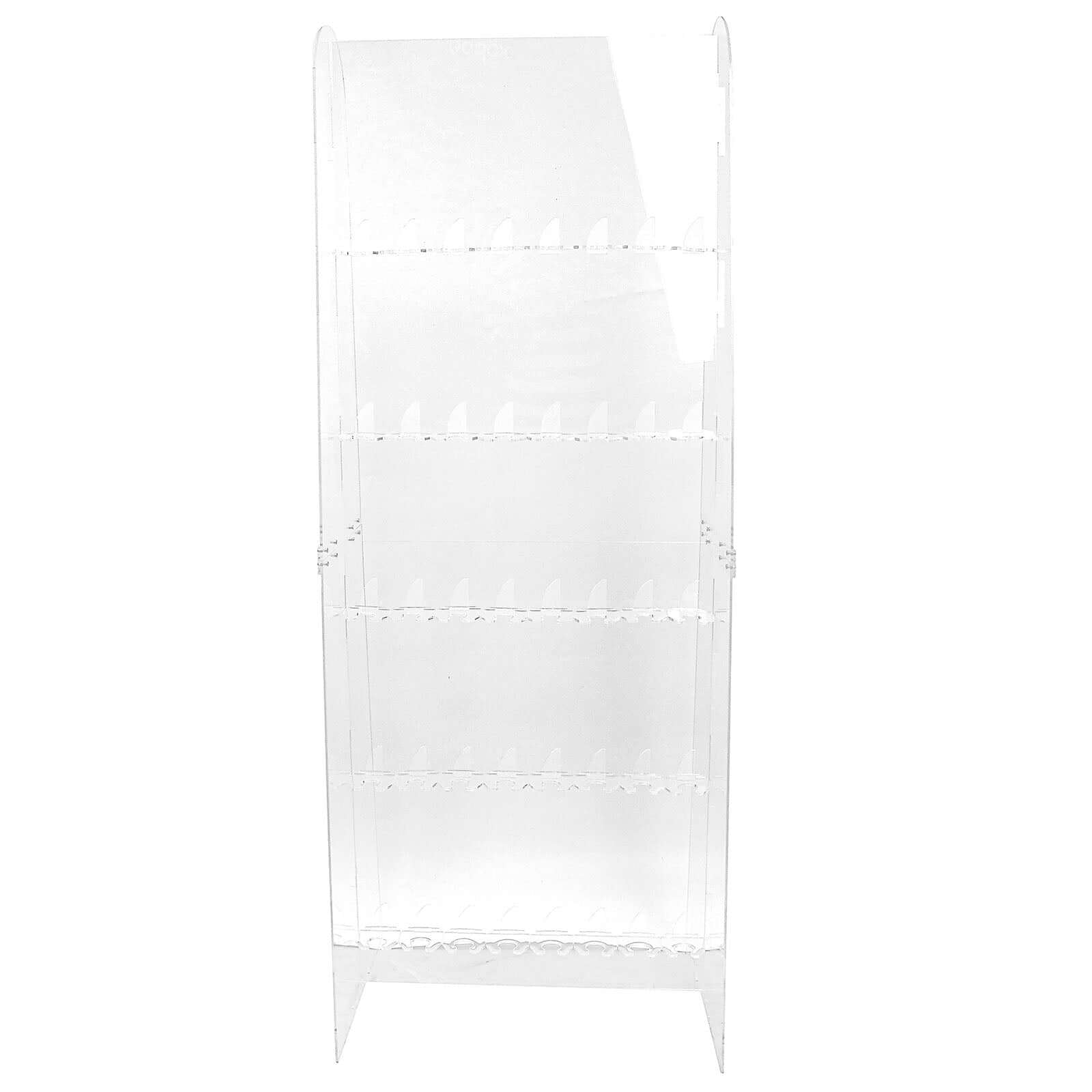 5 - Tier Acrylic Champagne Wall Glass Holder Clear, 40 Stemware Rack Cocktail Display Drink Organizer for Classy Events & Banquets 5ft - Bell Racket Store