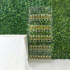 5 - Tier Acrylic Champagne Wall Glass Holder Clear, 40 Stemware Rack Cocktail Display Drink Organizer for Classy Events & Banquets 5ft - Bell Racket Store