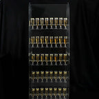 5 - Tier Acrylic Champagne Wall Glass Holder Clear, 40 Stemware Rack Cocktail Display Drink Organizer for Classy Events & Banquets 5ft - Bell Racket Store