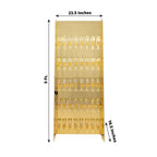 5 - Tier Champagne Wall Glass Holder in Gold Mirror Finish, 40 Stemware Rack Cocktail Display Drink Organizer for Classy Events & Banquets 5ft - Bell Racket Store