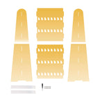 5 - Tier Champagne Wall Glass Holder in Gold Mirror Finish, 40 Stemware Rack Cocktail Display Drink Organizer for Classy Events & Banquets 5ft - Bell Racket Store