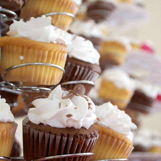 5 - Tier Metal Cupcake Stand 15" Silver with 41 Spiral Holders - Space - Saving Non - Chip Finish Dessert Display Tower Tray for Parties & Buffets - NestOCart