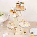 5 - Tier Wooden Cake Stand Natural Tree Tower Design with Laser Cut Details - Rustic Cupcake Dessert Display 19" Tall - Bell Racket Store