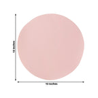 50 Pack 13" Round Disposable Paper Placemats â€“ Pink Cardboard Dining Table Mats, 120 GSM - Bell Racket Store