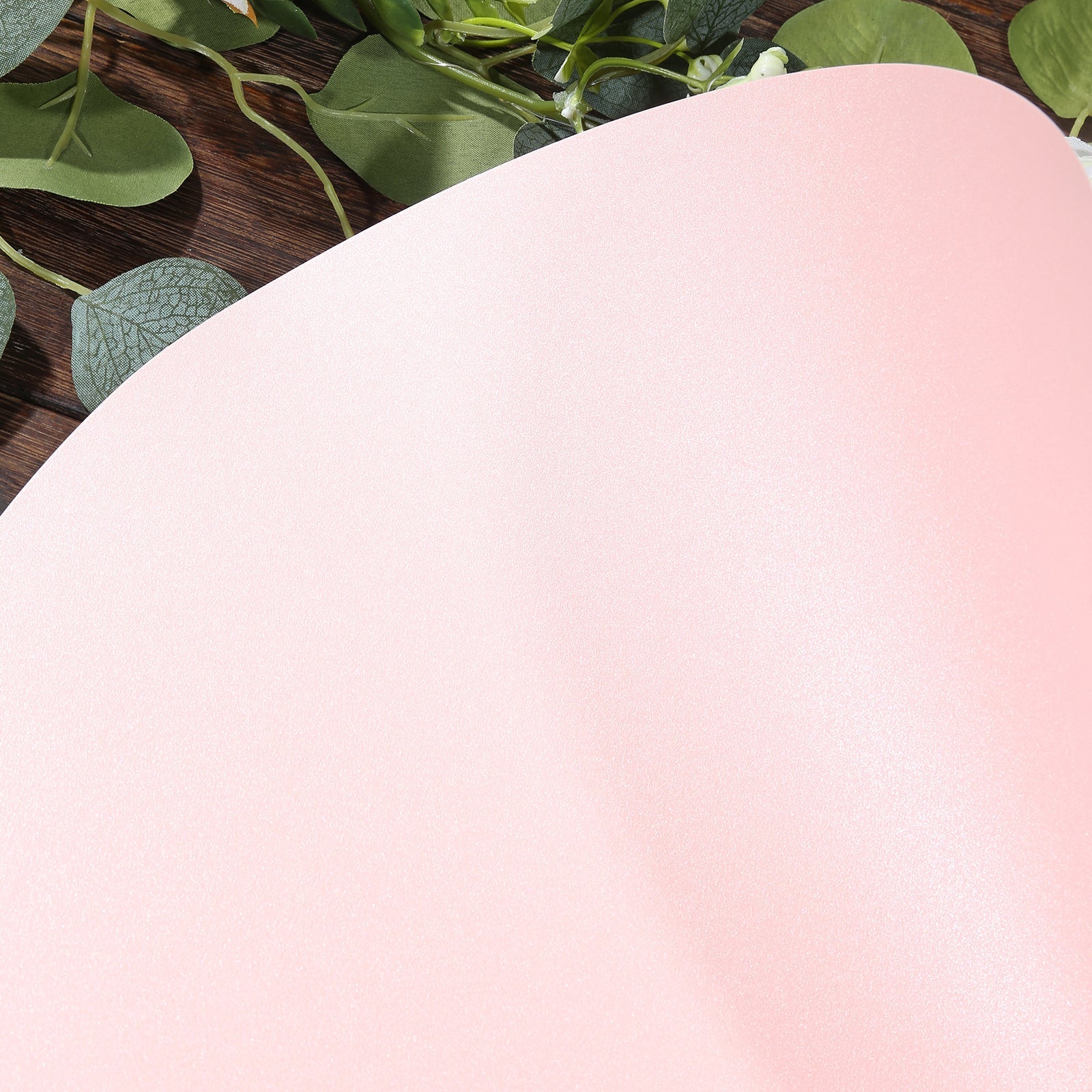 50 Pack 13" Round Disposable Paper Placemats â€“ Pink Cardboard Dining Table Mats, 120 GSM - Bell Racket Store