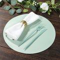 50 Pack 13" Round Disposable Paper Placemats â€“ Sage Green Cardboard Dining Table Mats, 120 GSM - Bell Racket Store