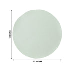 50 Pack 13" Round Disposable Paper Placemats â€“ Sage Green Cardboard Dining Table Mats, 120 GSM - Bell Racket Store