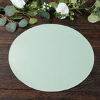 50 Pack 13" Round Disposable Paper Placemats â€“ Sage Green Cardboard Dining Table Mats, 120 GSM - Bell Racket Store