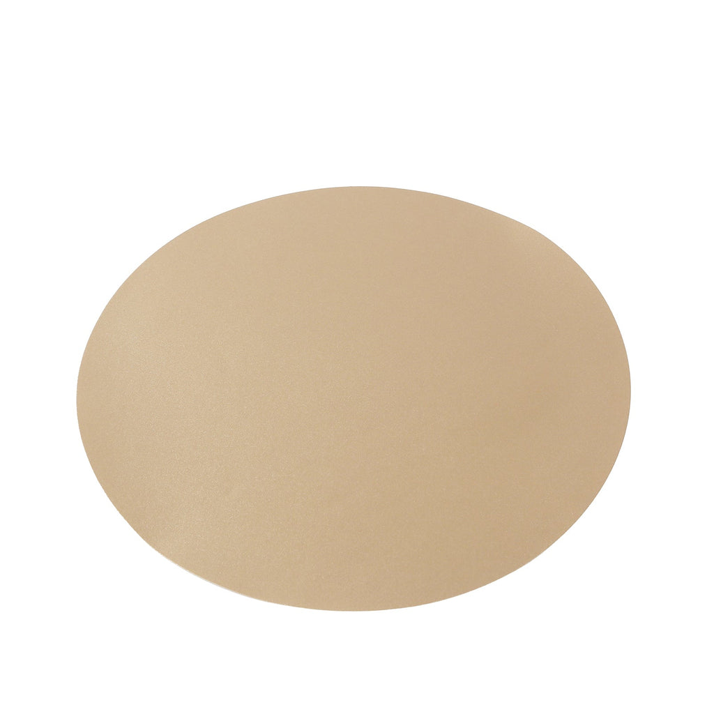 50 Pack 13" Round Disposable Paper Placemats â€“ Taupe Cardboard Dining Table Mats, 120 GSM - Bell Racket Store