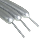 50 Pack Assorted Metallic Silver Long Latex Balloons For Twisting Magic, Animal Modelling Party Balloons - Bell Racket Store