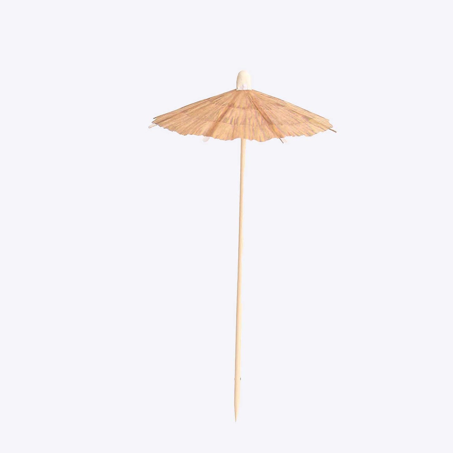 50 - Pack Bamboo Cocktail Sticks Tiki Hut Paper Umbrella Design Eco Friendly Natural - Biodegradable Party Picks 6" - Bell Racket Store