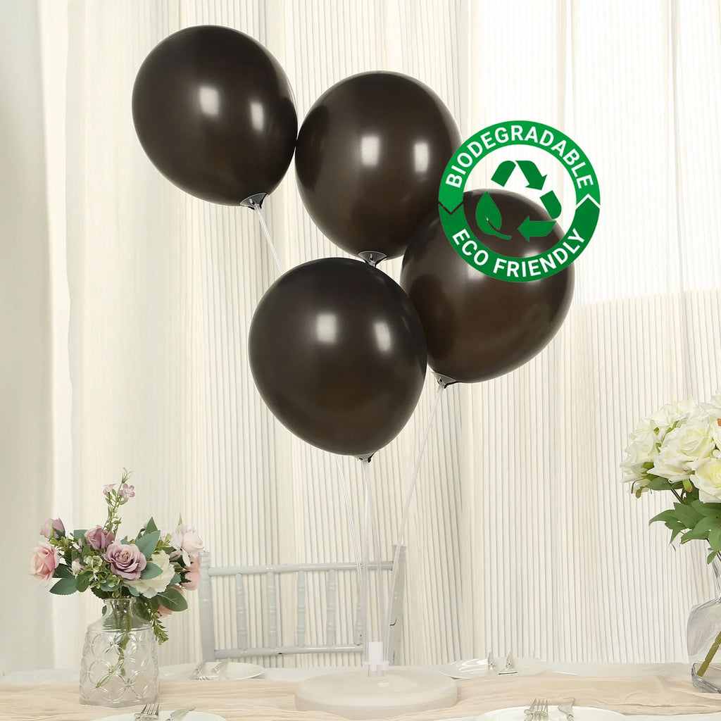 50 Pack Black Biodegradable Balloons, 12" Thickened Extra Strong Eco - friendly Latex Helium Party Balloons - Bell Racket Store