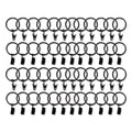 50 Pack Black Metal Openable Curtain Clip Rings, Heavy Duty Rustproof Drapery Backdrop Clip Hangers - 1.5" - Bell Racket Store