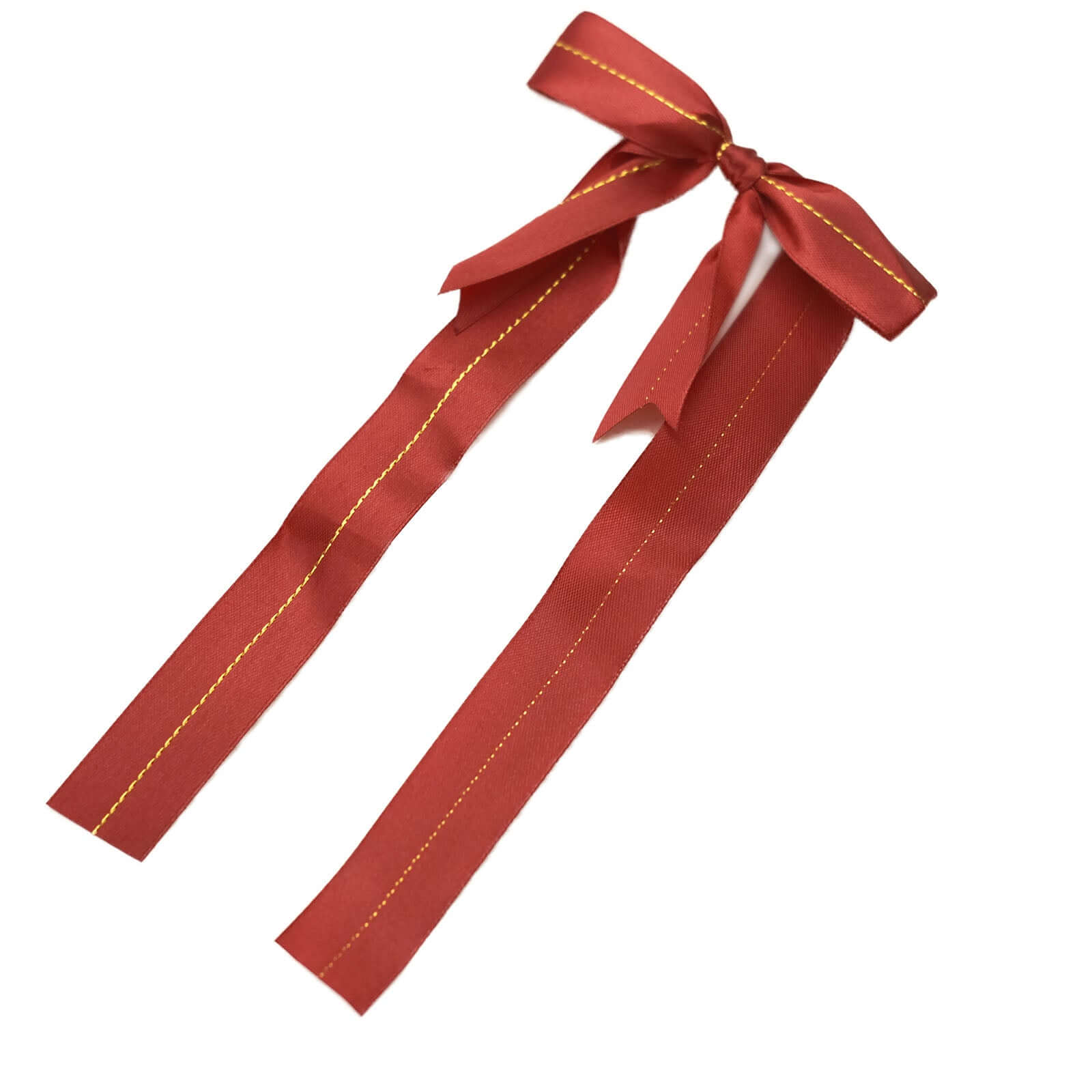 50 Pack Burgundy 10" Pre Tied Satin Ribbon Bows With Gold Foil Lining For Gift Basket and Party Favors Decor - Bell Racket Store