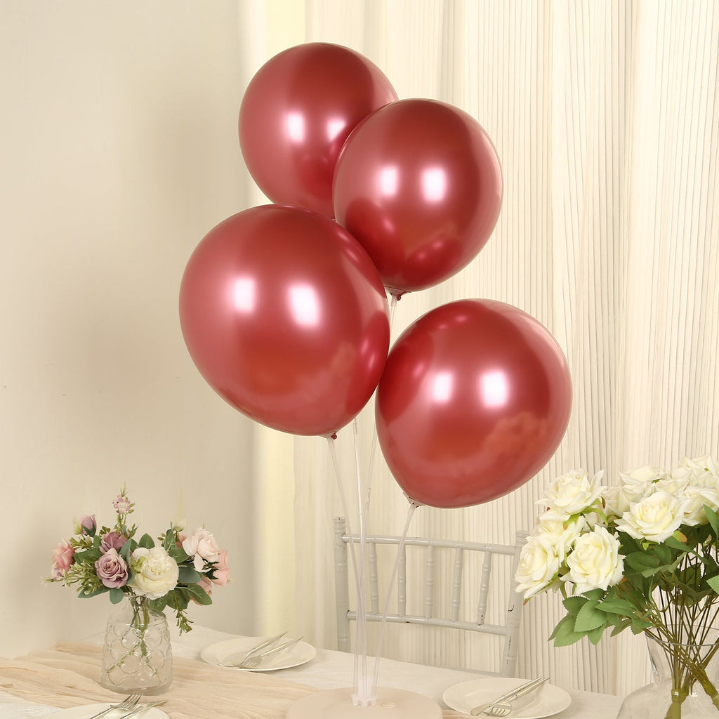 50 Pack Chrome Pink Biodegradable Latex Balloons 12", Thick Eco Friendly Metallic Party Balloons - Bell Racket Store